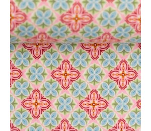 Baumwolle - Julia Blüten kiwi grün